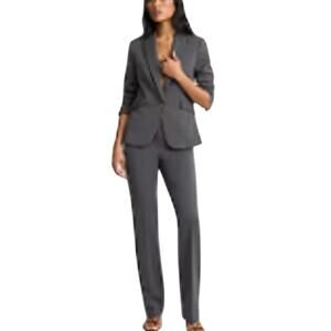 Express Editor Chic Fitted One-Button Blazer Heather Gray XL NWT